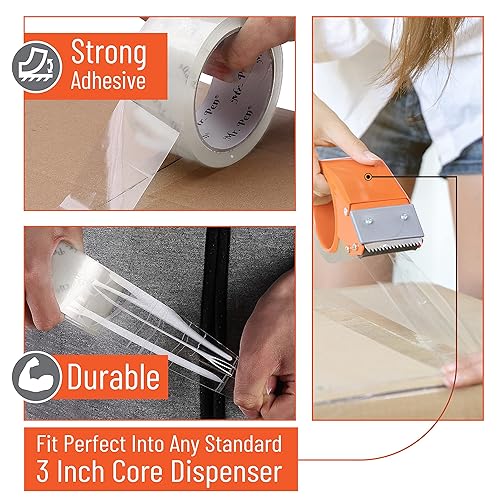 Miniatura 3 de Mr Pen - Cinta de embalaje paquete de 12 2 pulgadas de ancho 60 yardas cinta de embalaje cinta de embalaje transparente cinta de mudanza cinta de