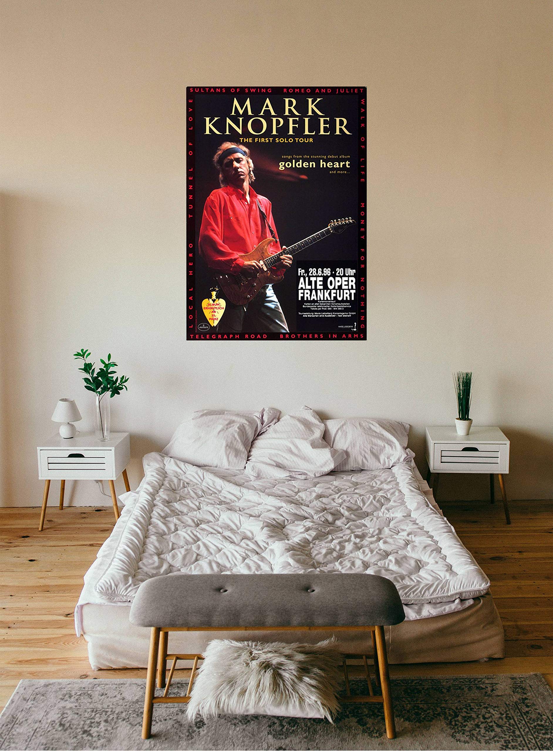 Mark Knopfler - Golden Heart, Frankfurt 1996 » Konzertplakat/Premium Poster | Live Konzert Veranstaltung | DIN A1 «