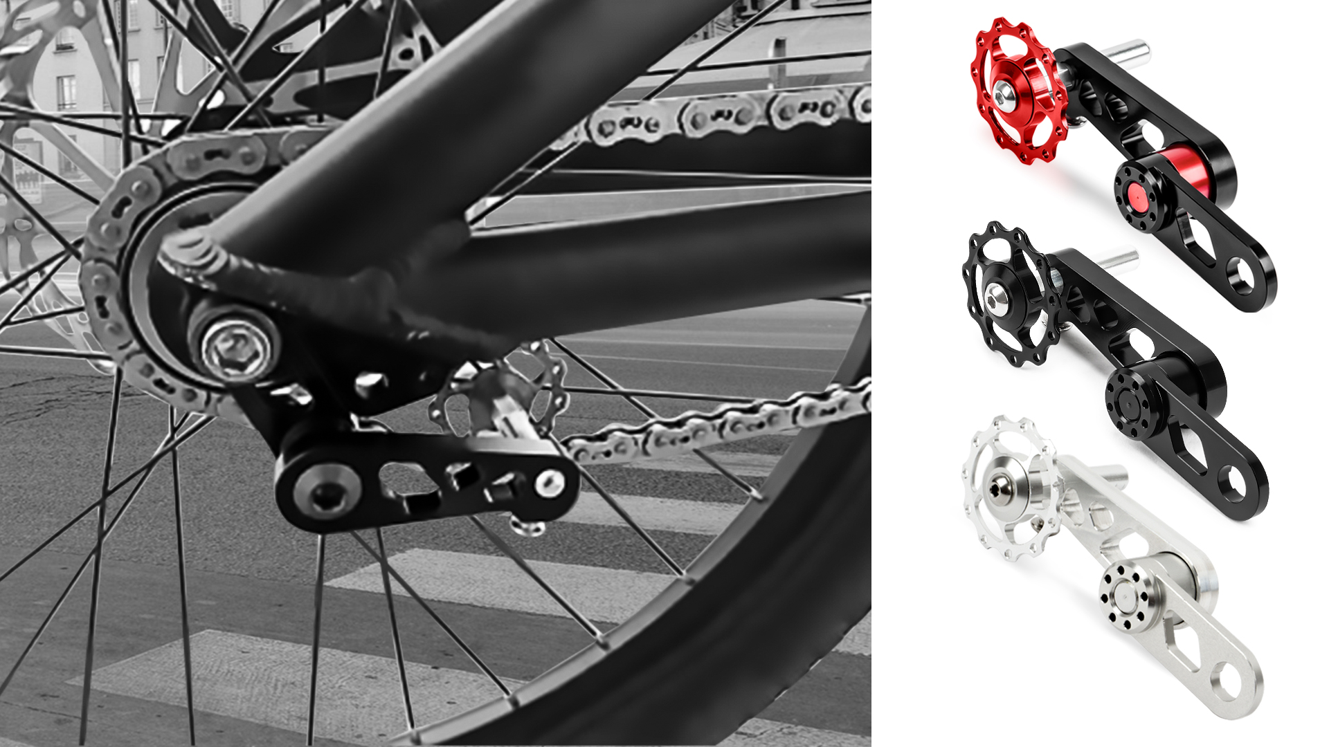 Bike Chain Tool Single Speed Chain Guide Bike Chain Tensioner