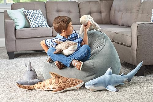 Miniatura 5 de Wild Republic Peluche de tiburón cebra, animal de peluche, regalo para niños, océano vivo, 30 pulgadas