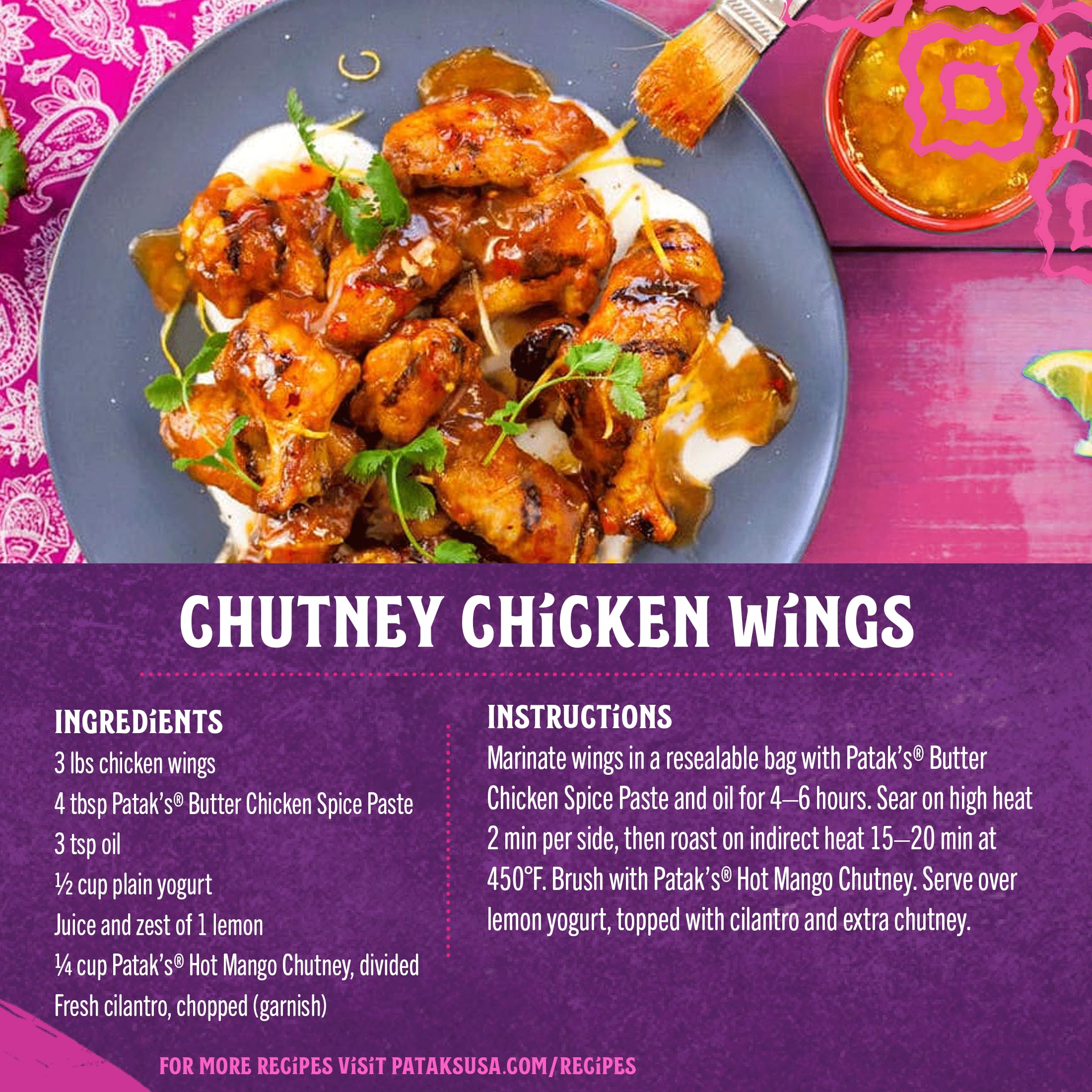 Patak’s Hot Mango Chutney - Sweet & Spicy Mango Chutney with Paprika & Red Chile - Vegan & Gluten-Free - Perfect for Meats, Cheese Platters & Veggie Dips - 12 oz (Pack of 1)