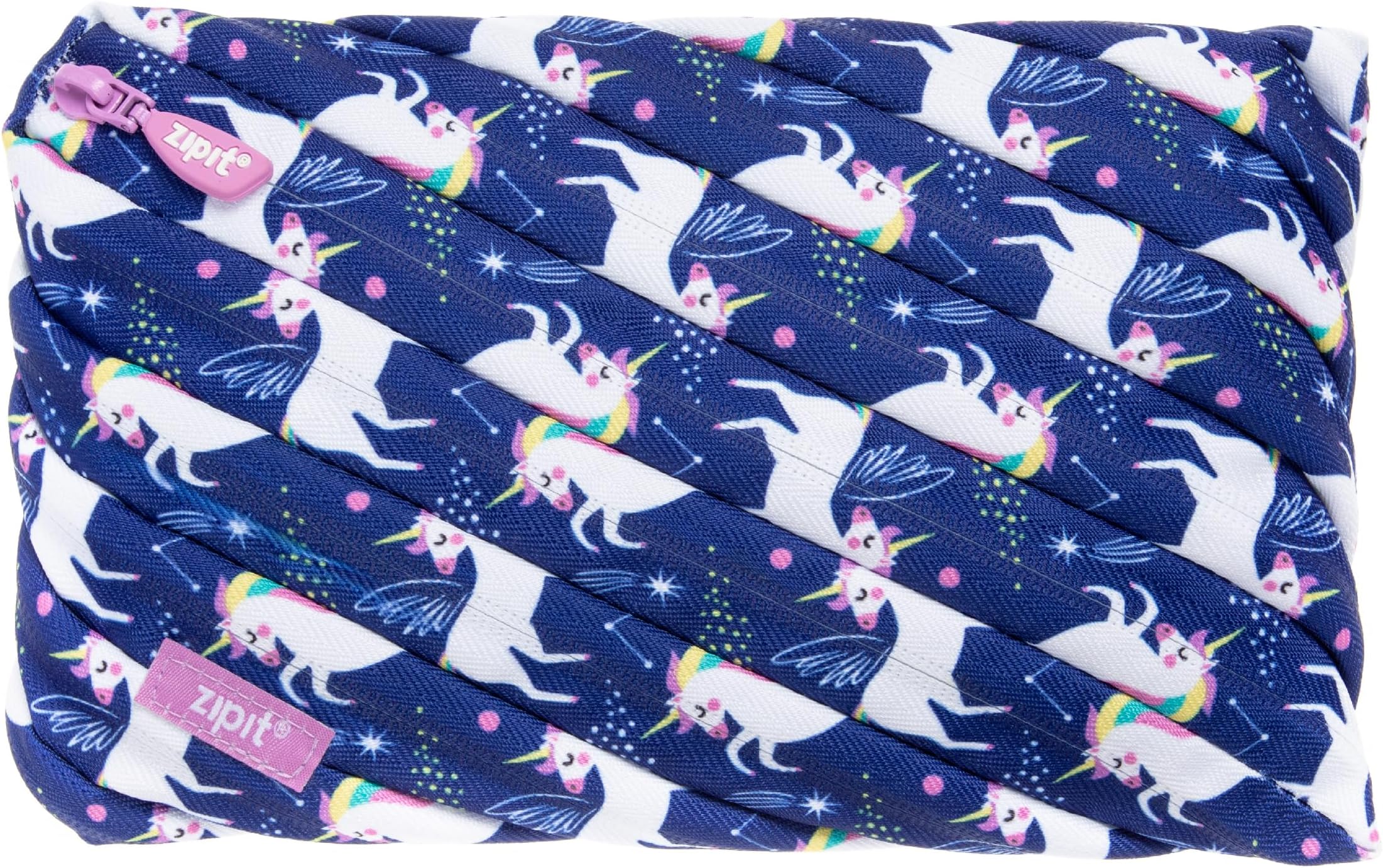 ZIPIT Colorz Pencil Case for Girls | Big Pencil Pouch for School, College and Office | Pencil Bag for Kids (Unicorns)
