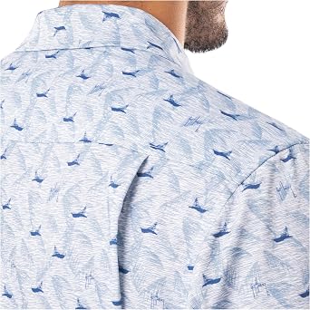 Guy Harvey Mens Short Sleeve Button Down Resort Shirt