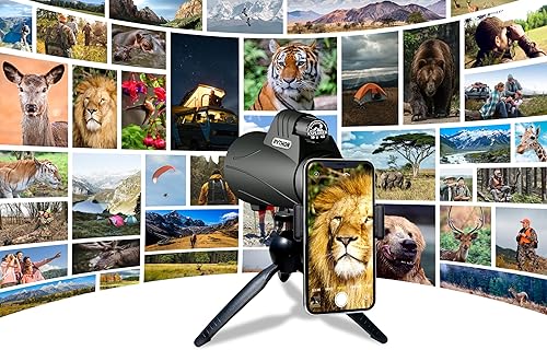 Miniatura 6 de Python - Telescopio monocular Explorer de 0.394 x 1.654 in con adaptador para teléfono inteligente y trípode, telescopio monocular de alta potencia,