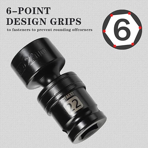 Miniatura 132 de Enchufe de impacto de 6 PT de 1/2" x 0.827 in de profundidad, CR-MO, 1/2 pulgada de accionamiento de 6 puntos para una fácil extracción