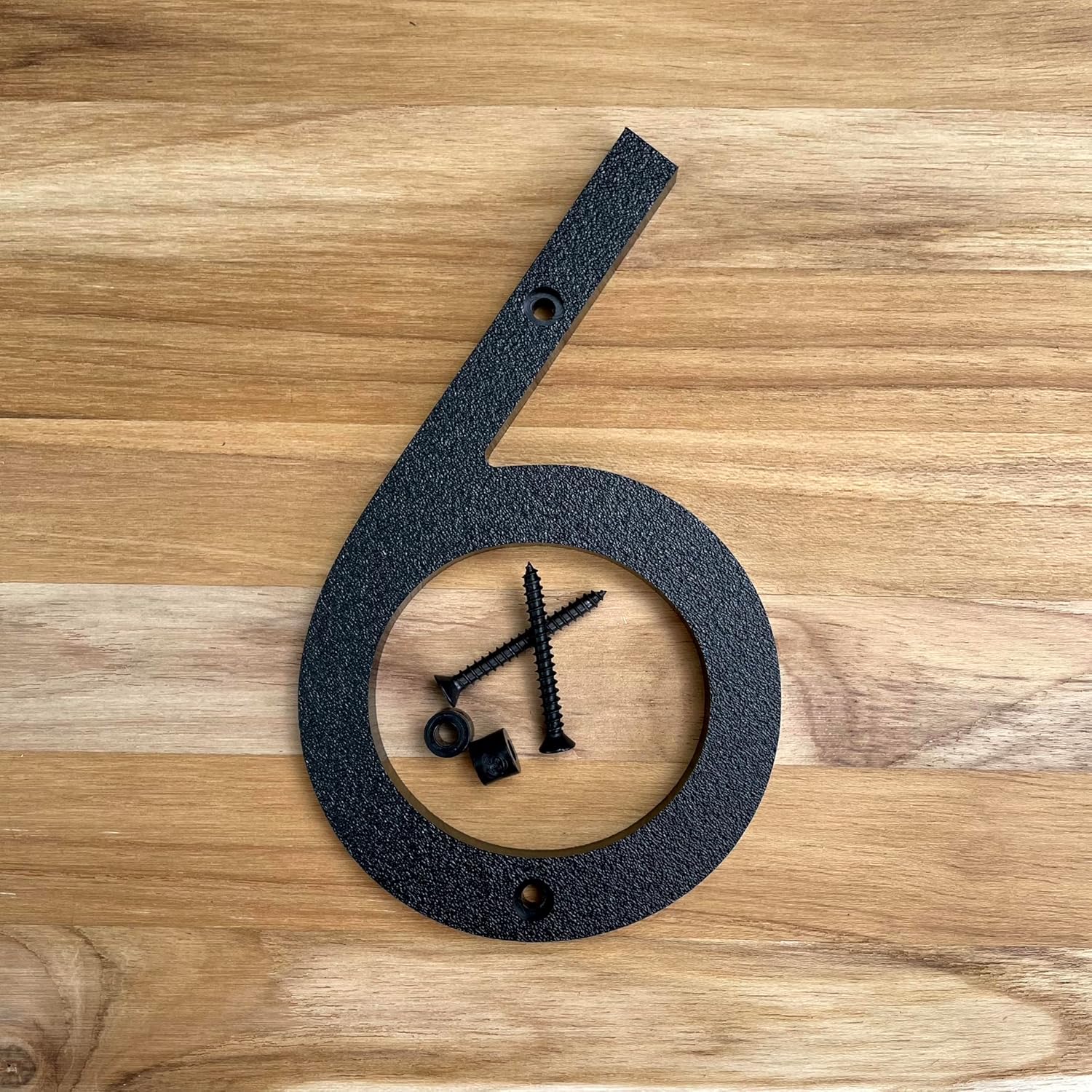 5 Inch Modern Plastic House Numbers and Letters with hardware included. Black and White Arrows, North South East West, Unit A B, No.- Dash, 1/2 (A, BLACK)