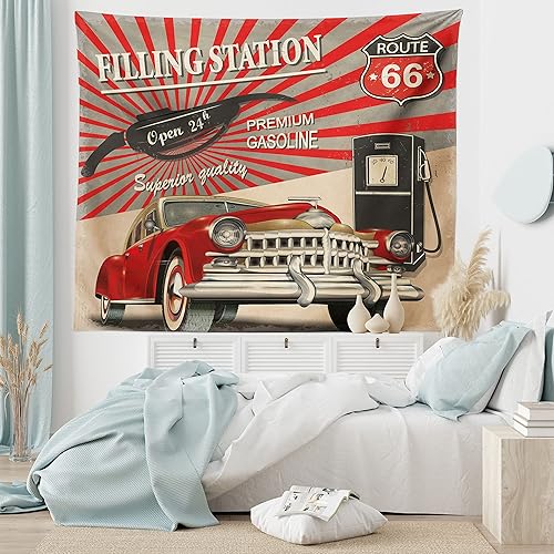 Miniatura 490 de Ambesonne Tapiz gótico, patio con hiedra encantada en la puerta antigua al bosque, colgante de pared ancho para dormitorio, sala de estar, 2-Verde