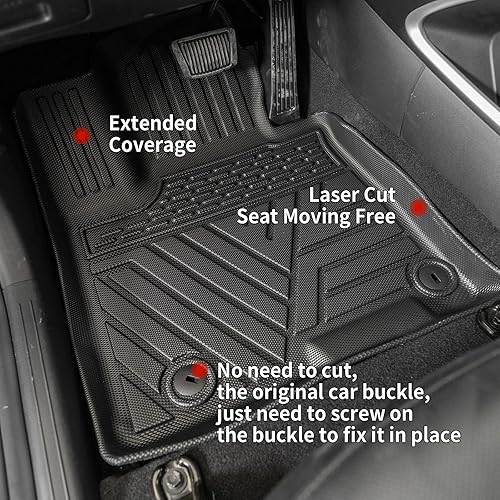 Miniatura 6 de Thinzyou Alfombrillas de suelo compatibles con Hyundai Tucson 2022 2023, tapete de carga de elastómero termoplástico, protector de asiento trasero