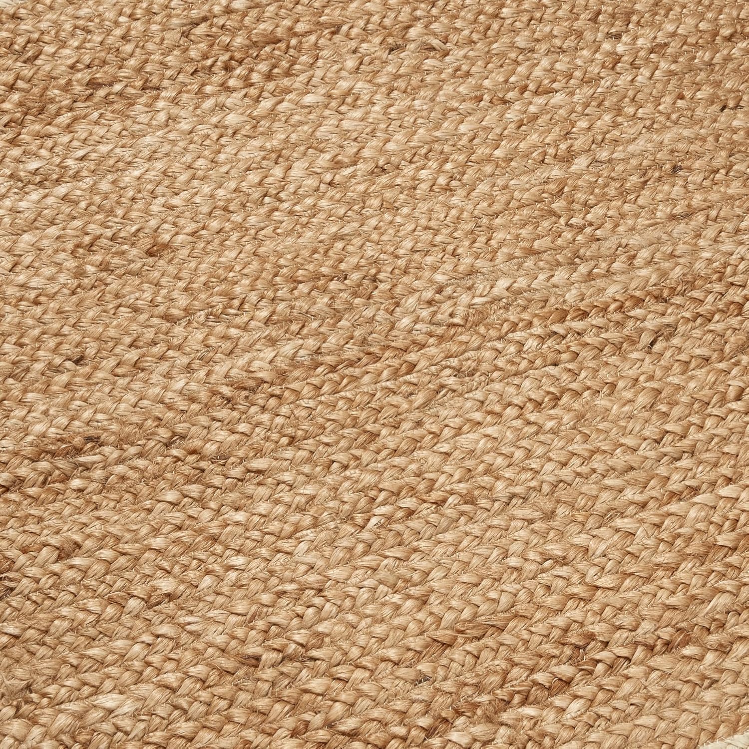 Fab Habitat Essentials Braided Area Rug - Ivory - Handwoven, Natural Fiber, Soft Underfoot - Natural Jute - Bedroom, Living Room, Dining Room - 5x8 ft