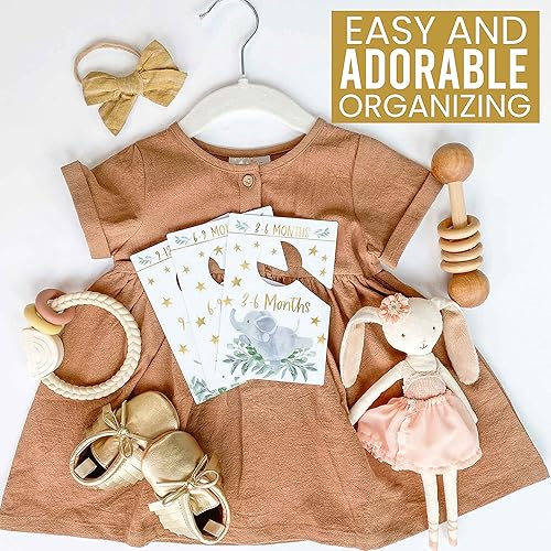 Miniatura 8 de Hadley Designs Divisores de armario para bebé (paquete de 6) – Organizador de guardería, divisores de armario de tamaño bebé para niños y niñas,