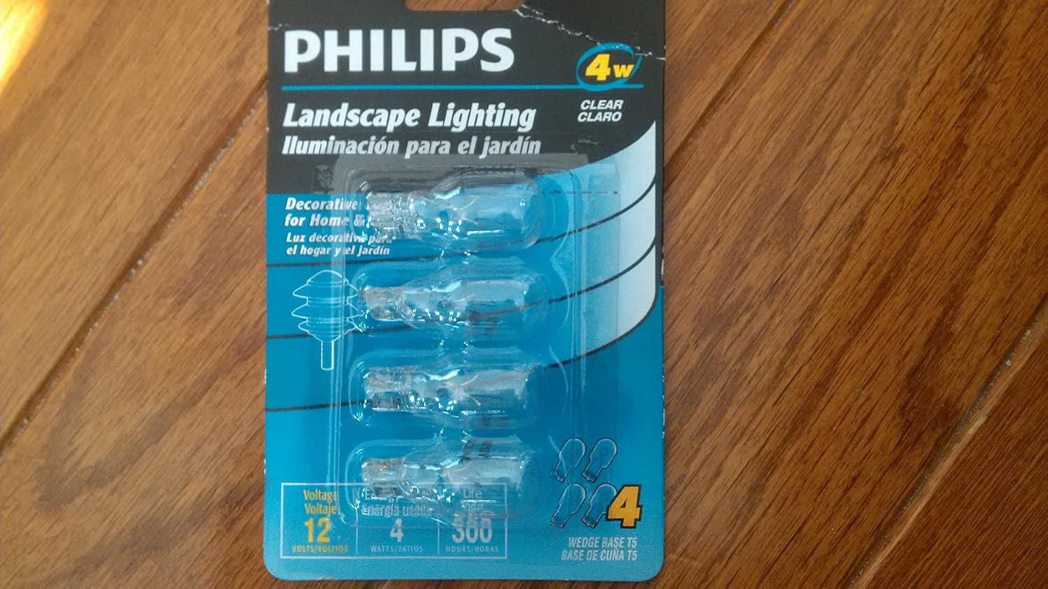Philips Landscape Lighting 4-Watt 12-Volt Wedge Base Clear 4 Pack