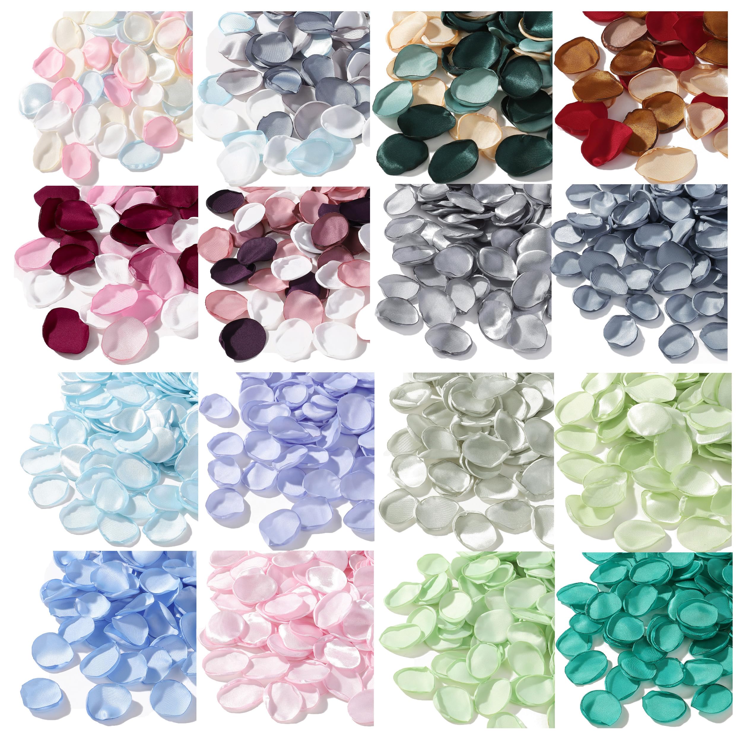 Rosenblätter 800 PCS Blütenblätter Streuen Deko Rosenblätter Künstliche Gefälschte Rosenblätter Seiden Flower Petals Blumen Konfetti Romantische fur Hochzeits Valentinstag Geburtsta (Mixed46#)