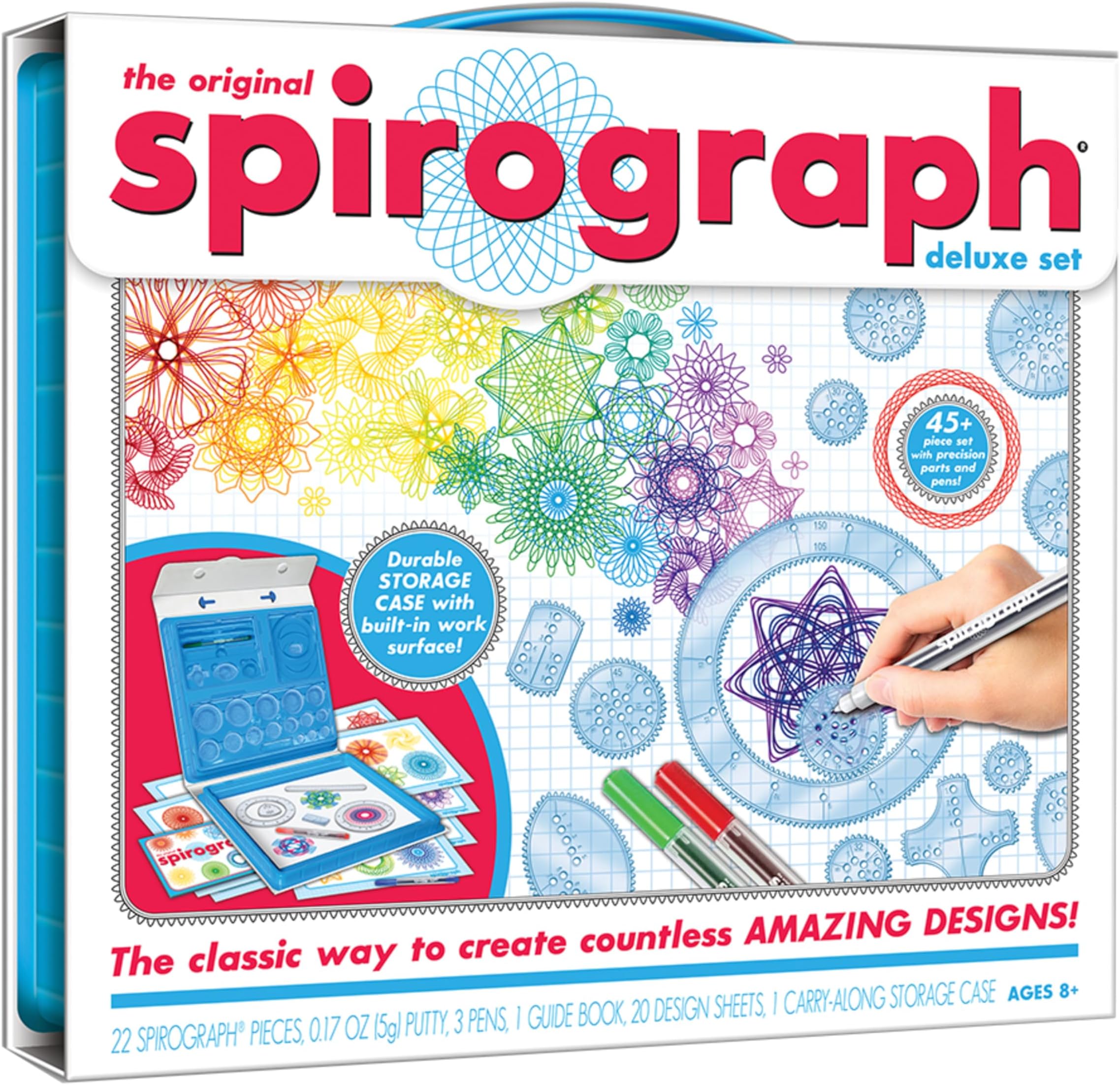 Deluxe Set — Spiral Art Drawing Kit — The Classic Way to Make Countless Amazing Designs — For Kids Ages 8+