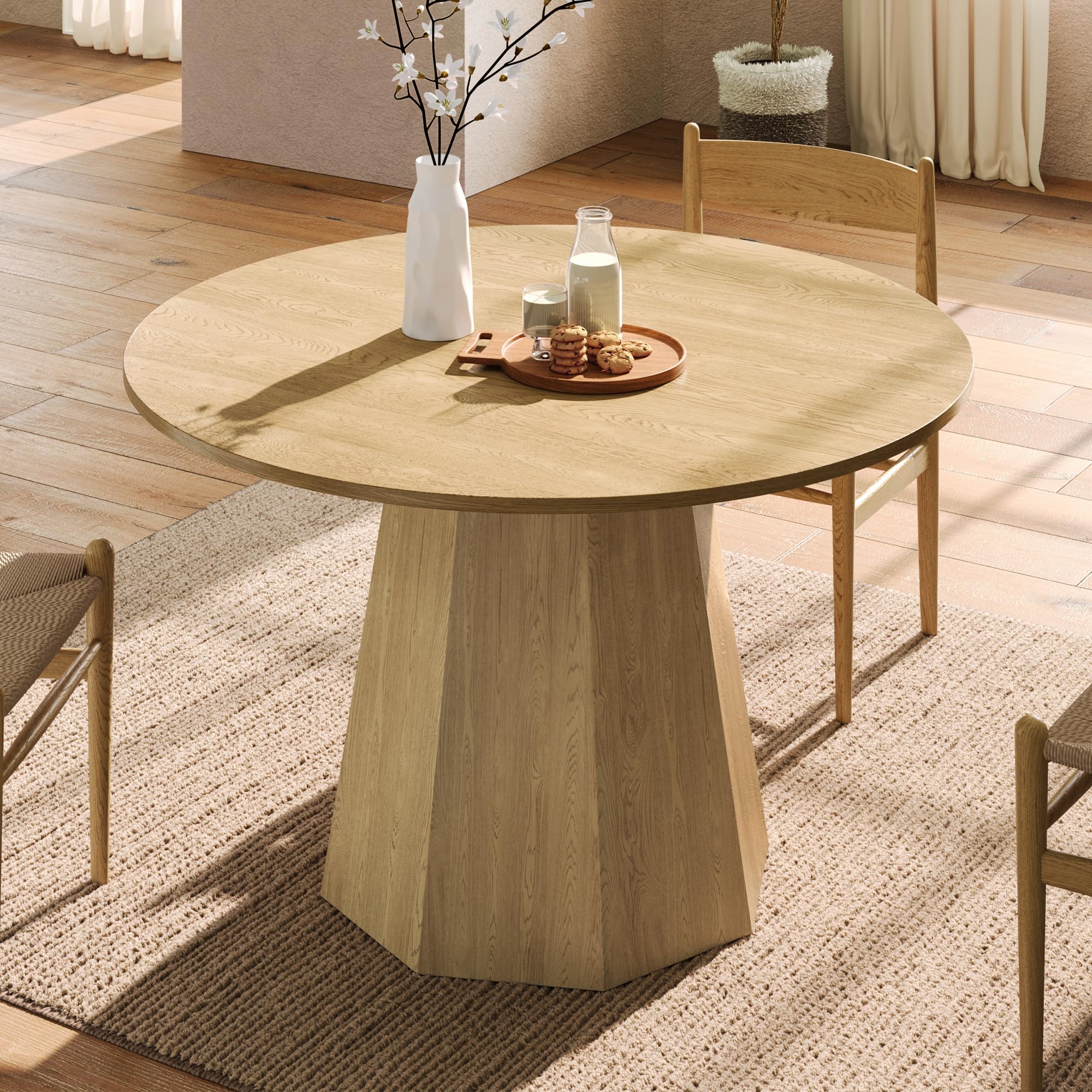 Tavolo da pranzo rotondo, 120 cm, tavolo da cucina rotondo per 4
