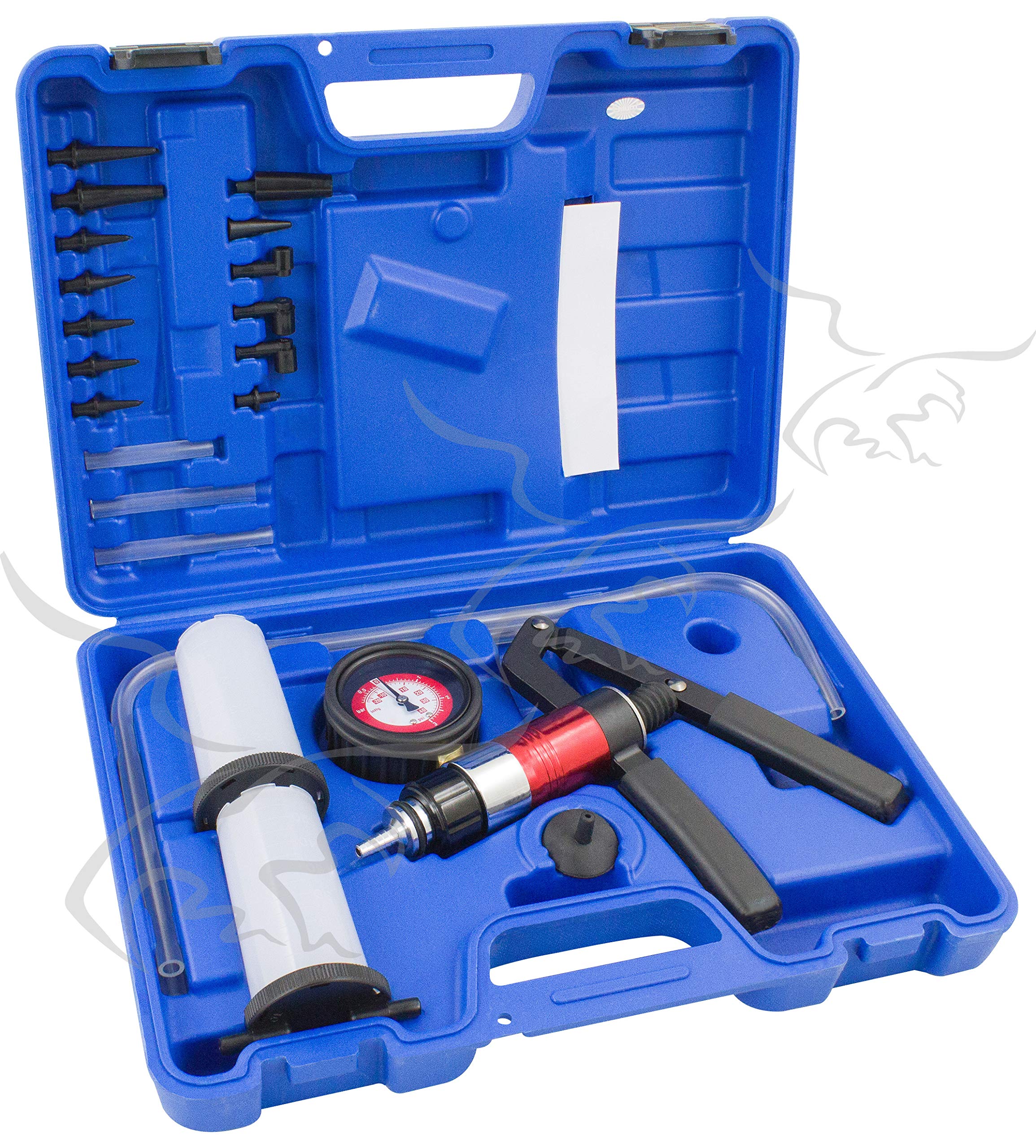 KIT PARA SANGRAR Y PURGAR FRENOS. COMPROBADOR DE PRESIÓN Y VACÍO Sangrador purgador