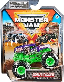Monster Jam, Official Grave Digger Monster Truck, Die-Cast Vehicle, 1:64 Scale, Kids Toys for Boys Ages 3 and up