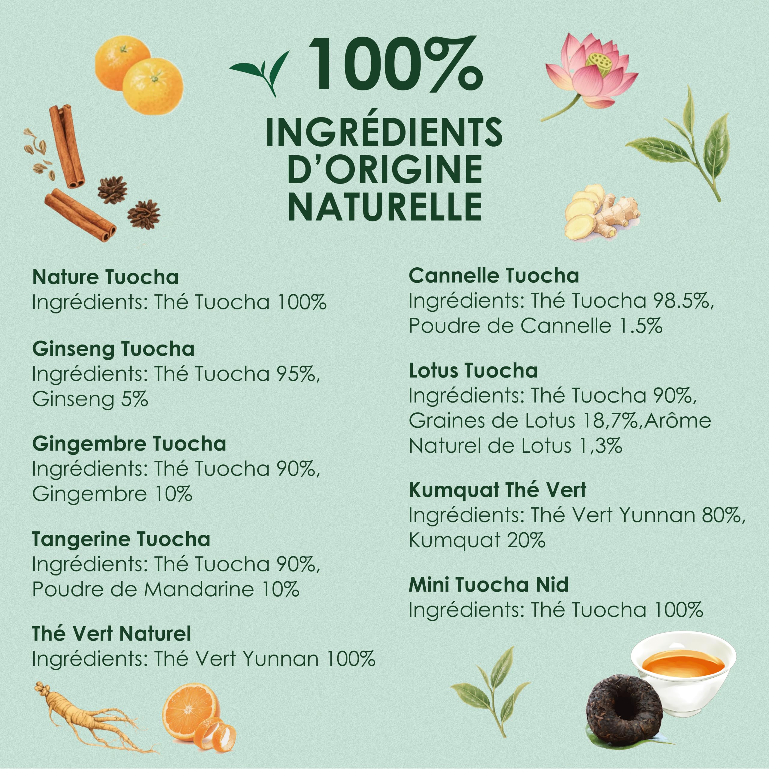 Yunnan Tuocha Zouji – Zestaw Tuocha – 260 Saszetek – 520g – Reguluje Cholesterol i Oczyszcza – Gwarantowane Pochodzenie z Yunnan
