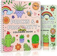ZICOTO Adult Coloring Books Set of 2: Funny Floral Succulent Designs for Stress Relief, Relaxation & Laughs - Ideal Gift for Women