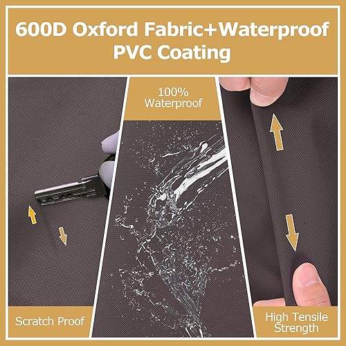 Miniatura 5 de Leader Accessories Paquete de 4 fundas para neumáticos  Protectores de ruedas resistentes para camiones, SUV, Jeep, cámper, remolque, RV  Oxford