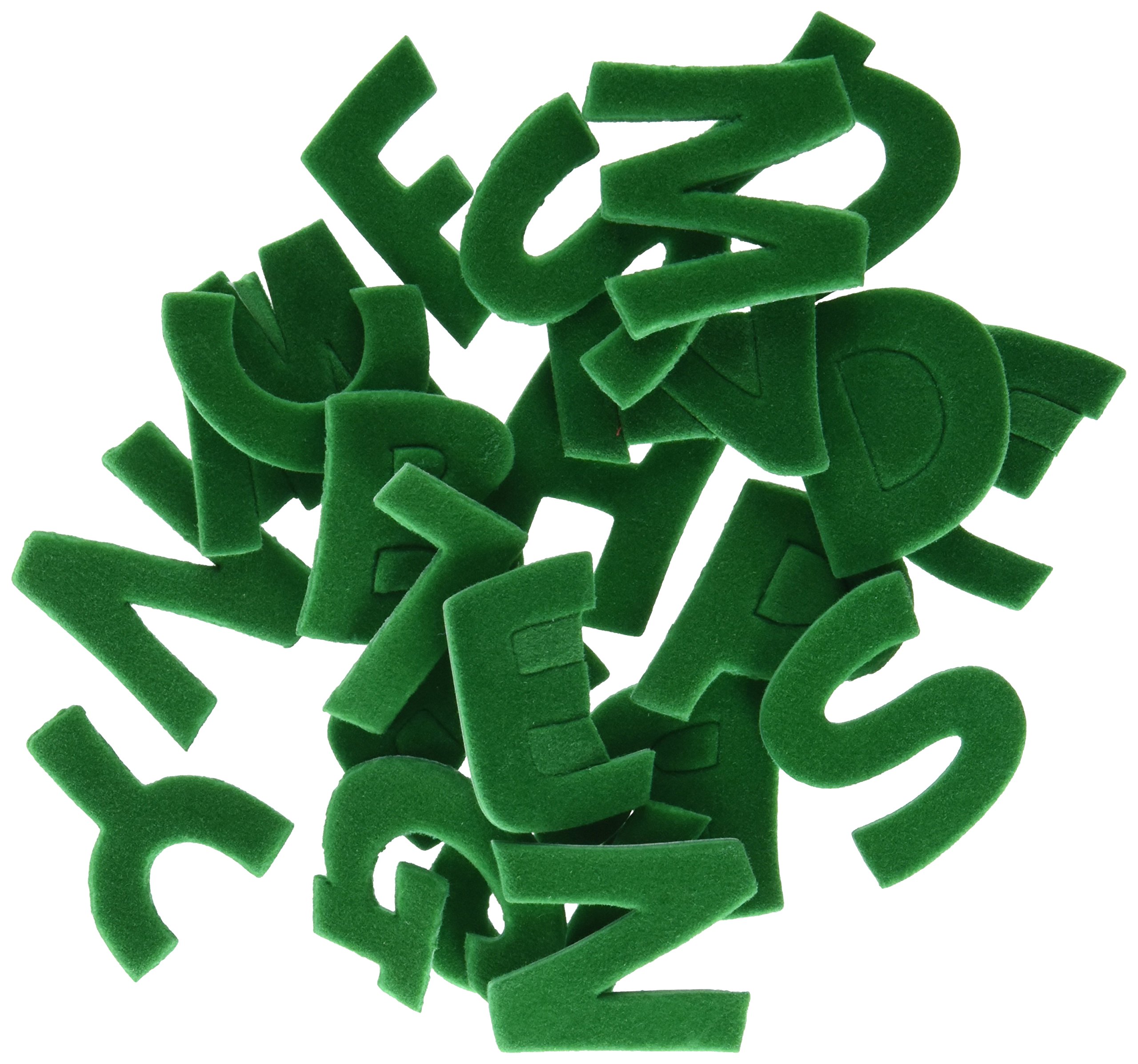 Darice Foamies Mixed Media Alphabet Stickers-Velvet-Green