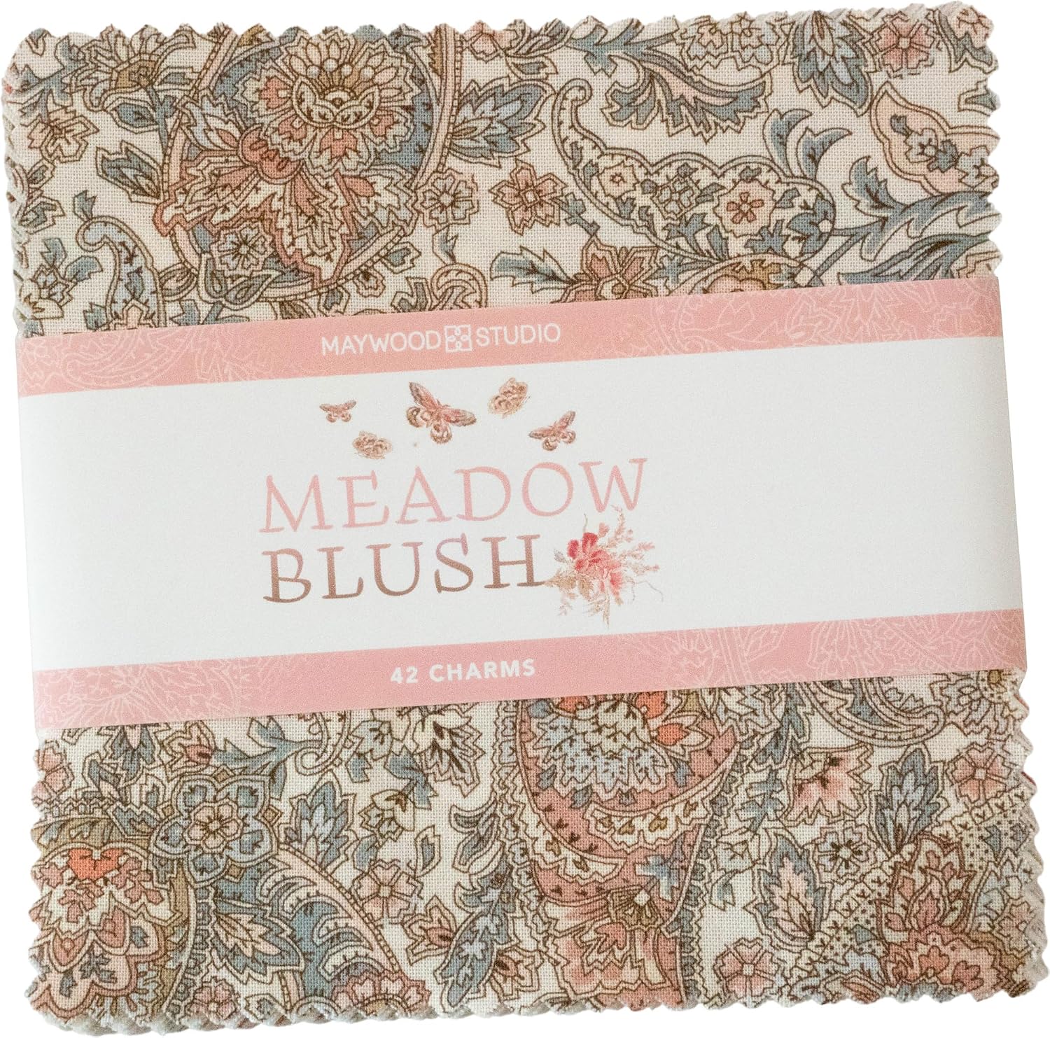 Meadow Blush Charm Pack 42 5-inch Squares Maywood Studio