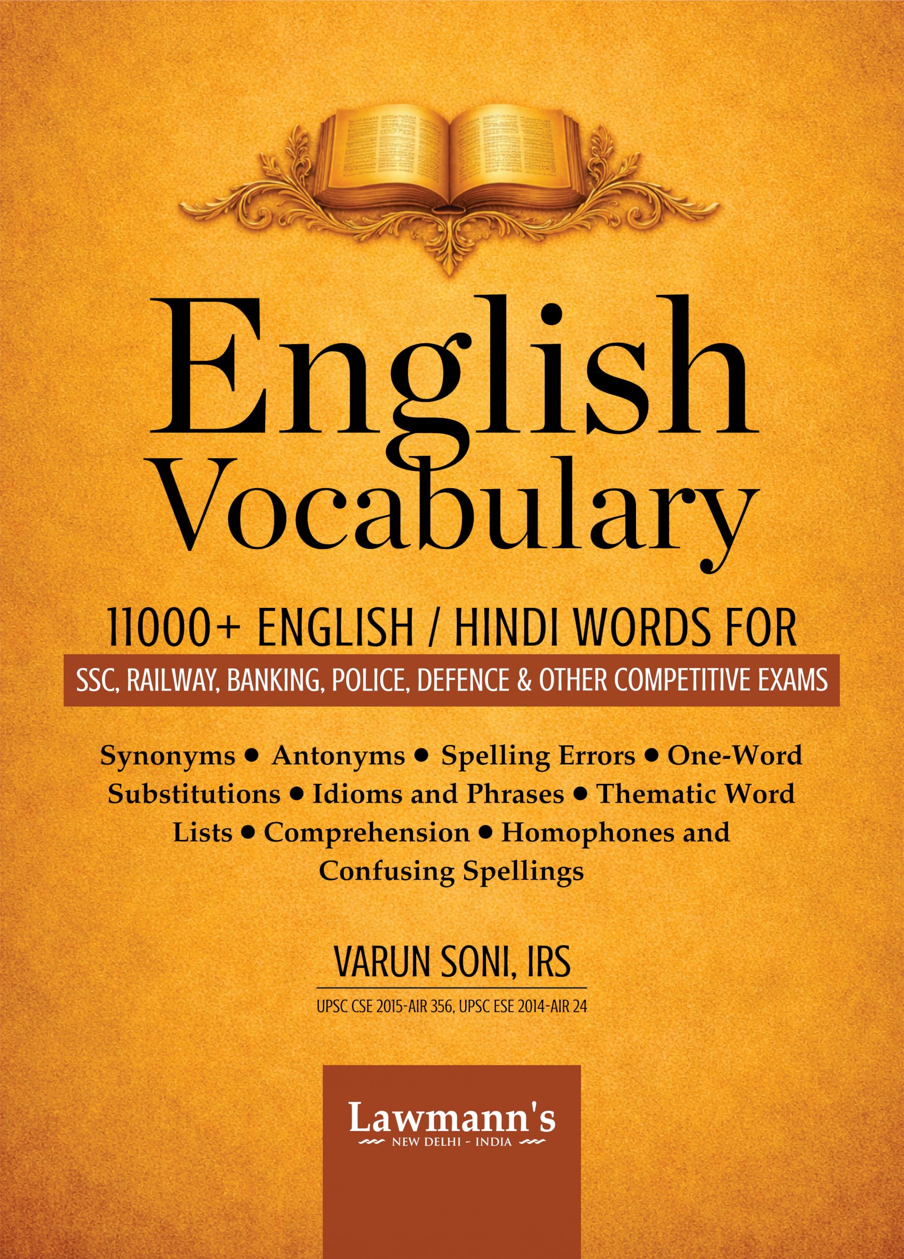 English Vocabulary | 11000+ Words for SSC, CGL, Banking, Railway & Defence Exams | Synonyms, Antonyms, One Word Substitution, Idioms, Spelling Errors, Thematic Words & Comprehension