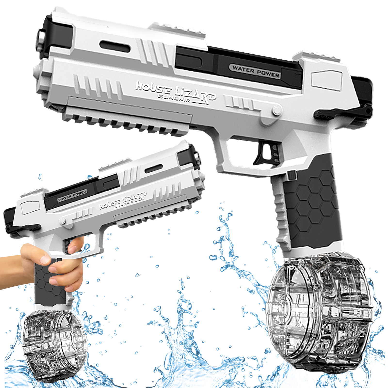 Amazon | Goodmood 水鉄砲 電動 水鉄砲 ブローバック 電動式連射水鉄砲
