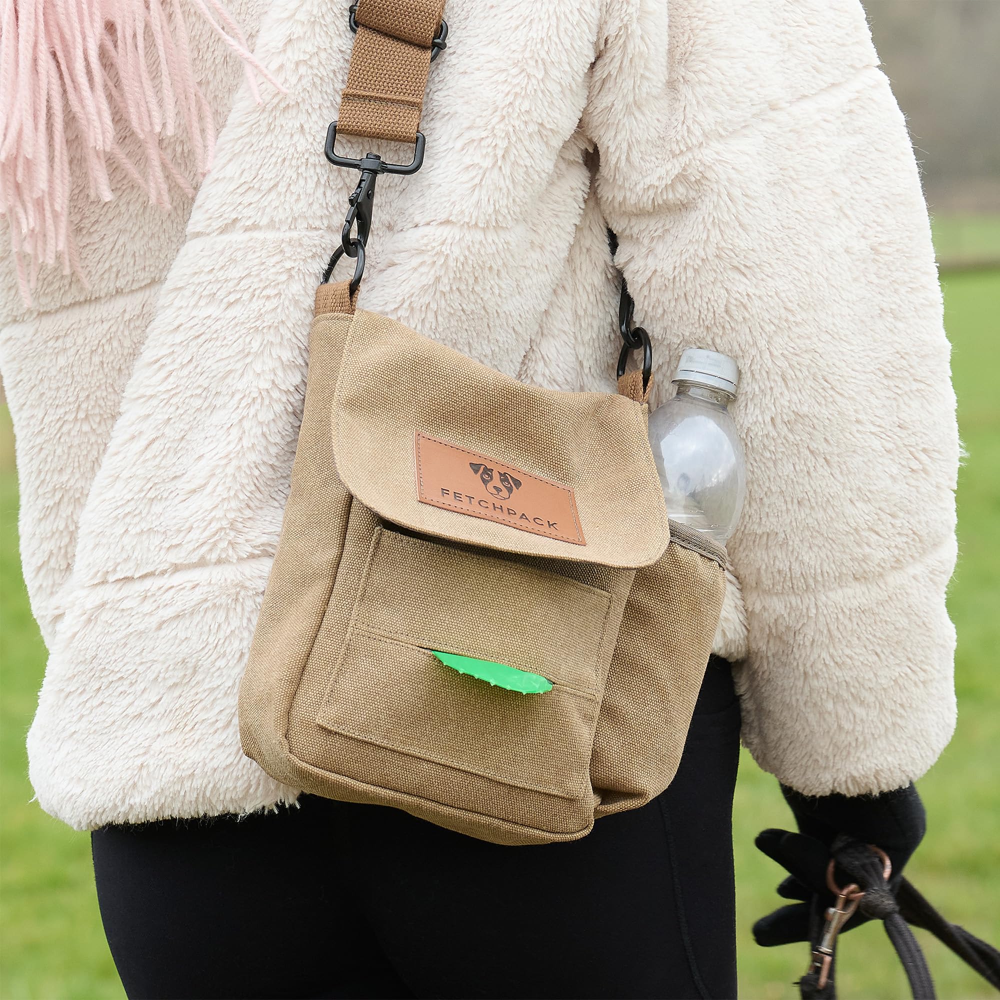 FETCHPACK Dog Walking Bag with Poo Bag Dispenser, Easy Access Dog Treat Pouch for Training, Adjustable Shoulder Strap - Image 3