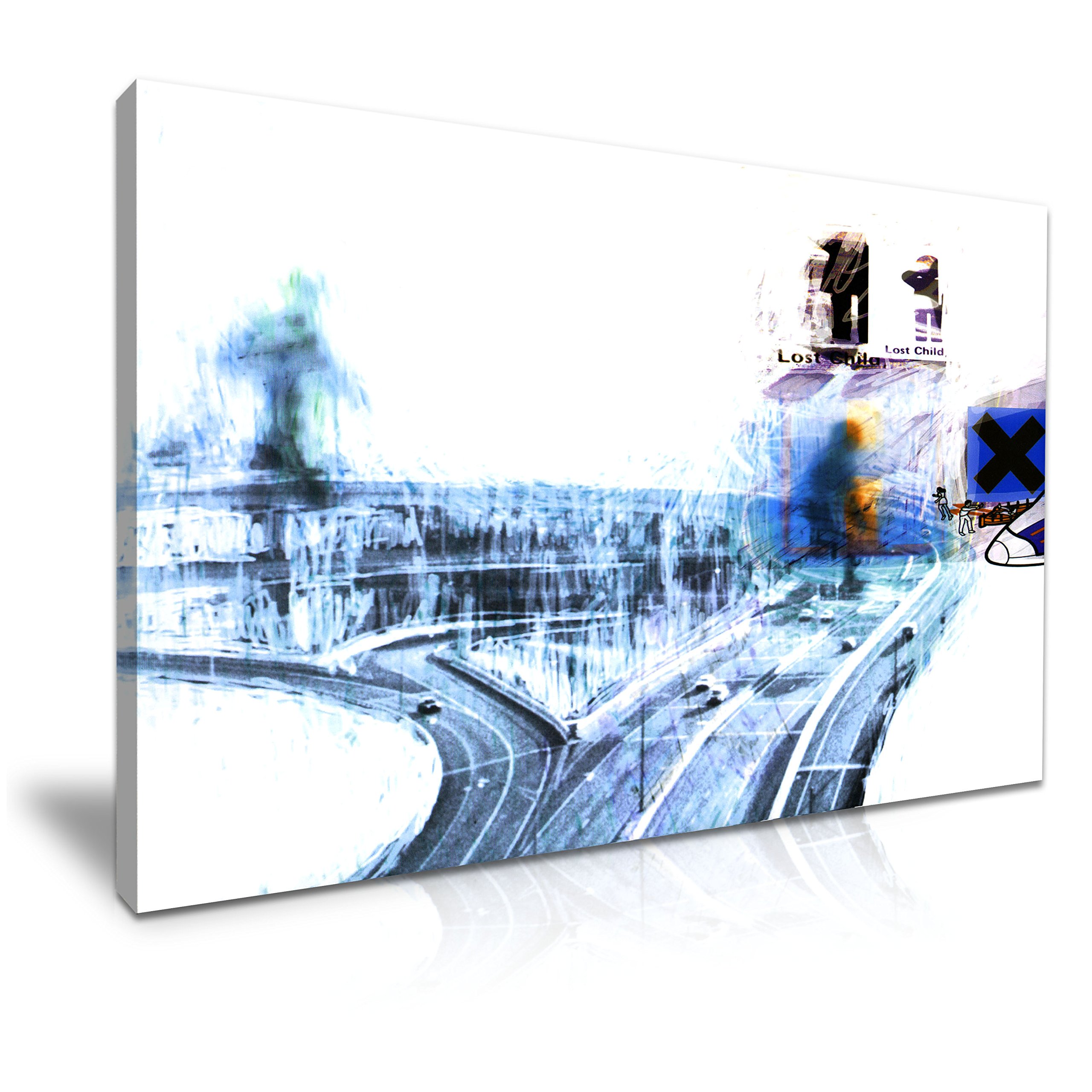 YES ART Radio head OK Computer Cover Music Canvas Print Best Gift For Modern Family Home Office Hotel Decoration (S: 46cm X 31cm)