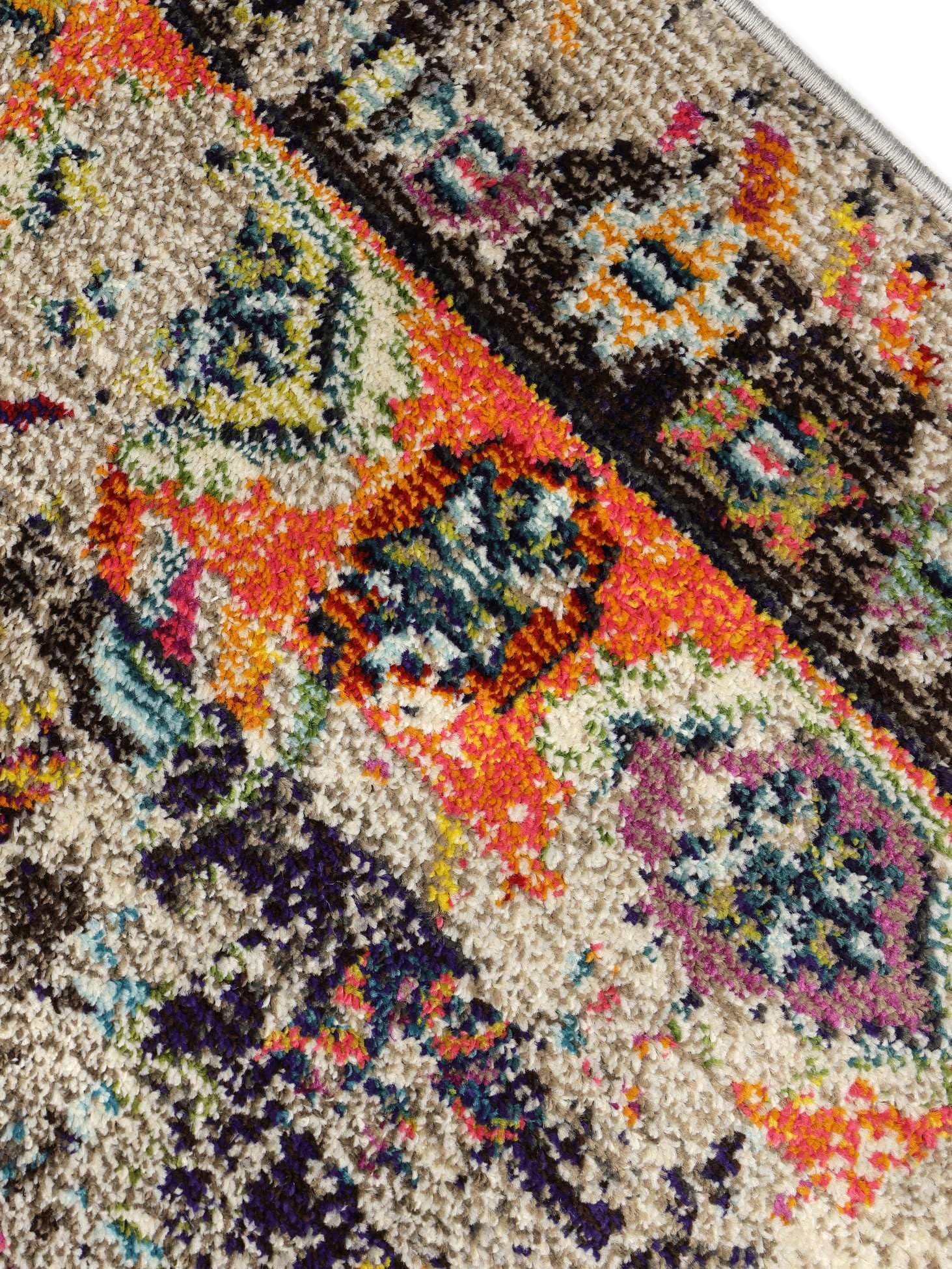 RugVista Cassiopeia Teppich, 200 x 200 cm, Schwarz/Multi