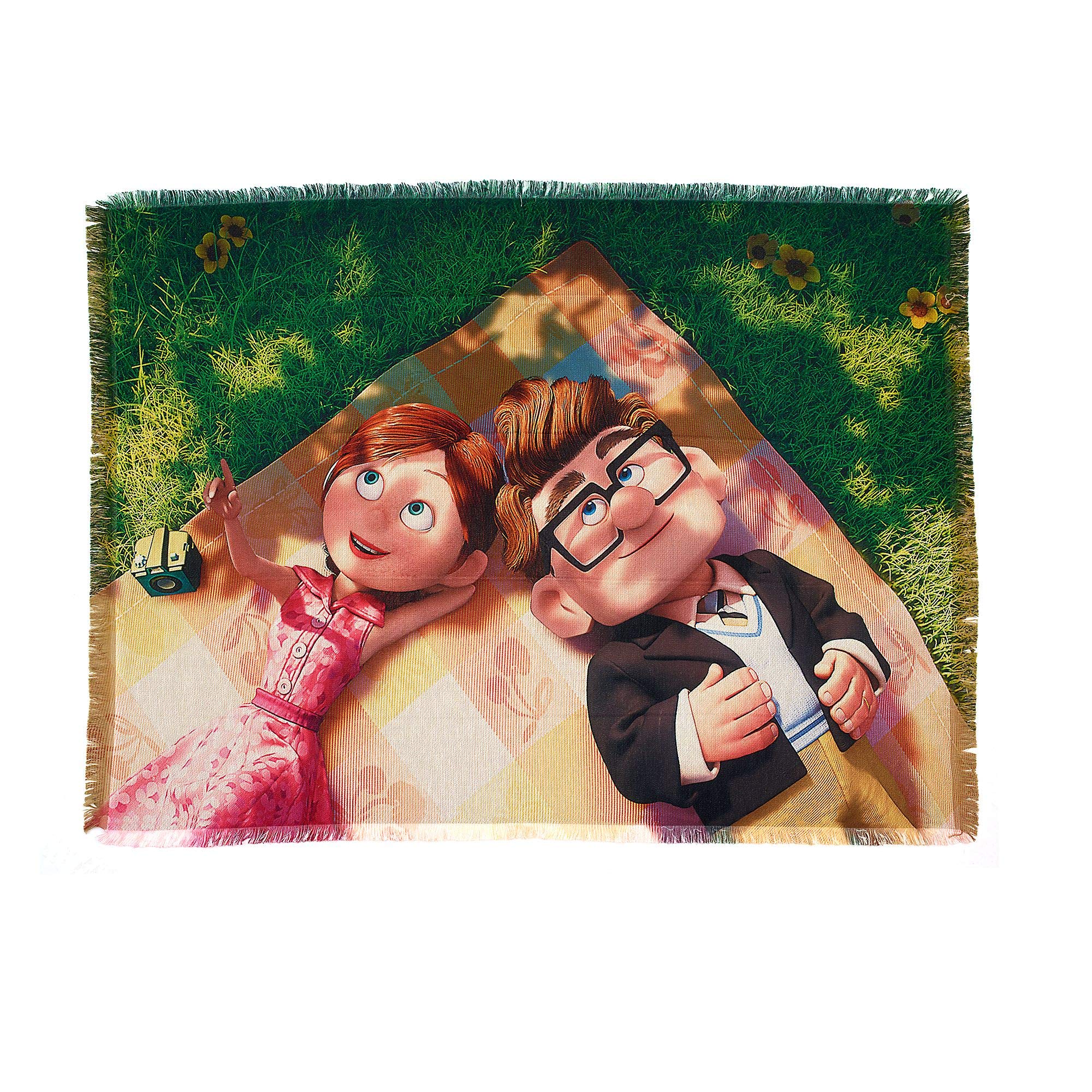 Disney Store Carl And Ellie Fleece Throw - Pixar Up