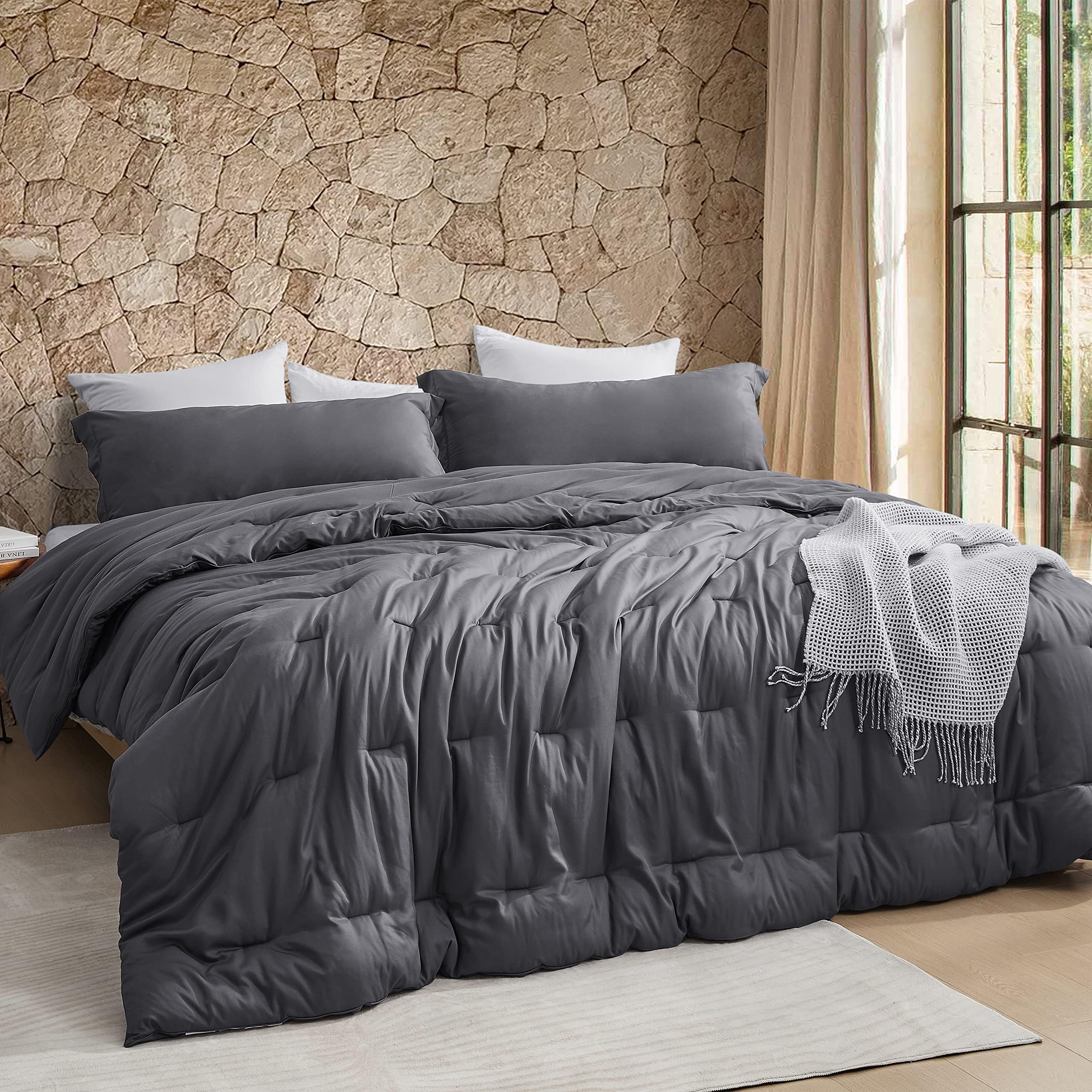 Byourbed Bamboo Butter - Coma Inducer® Oversized King Cooling Comforter - Peppercorn Gray