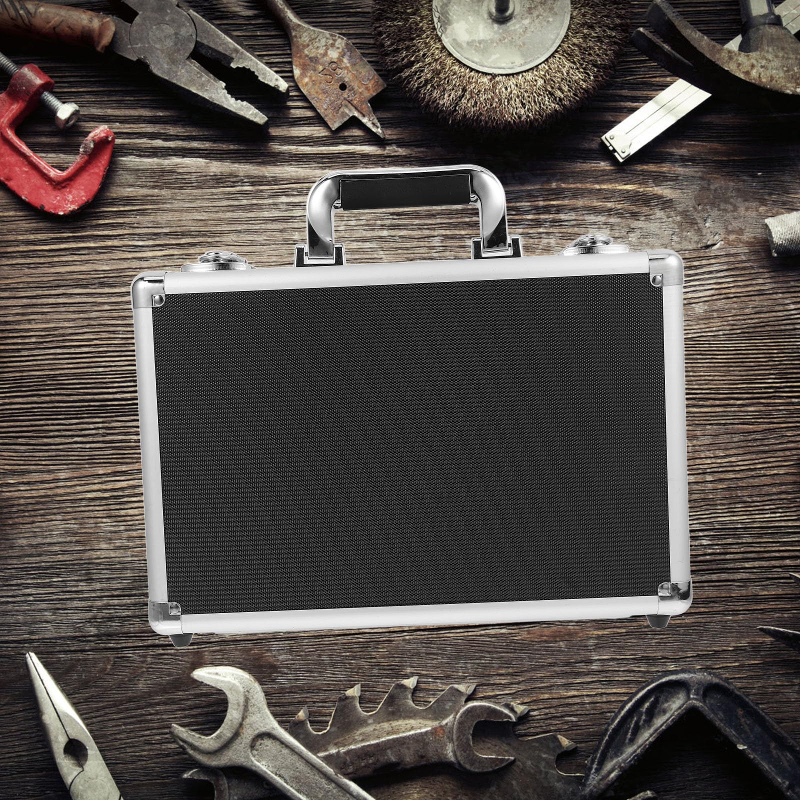 Gatuida Coffret à Outils Portable en Alliage D’Aluminium Noir