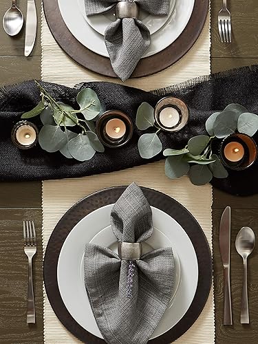 Vista 222 de DII - Colección de mesa jaspeado, camino de mesa, 13x72, rojo tango Tango Rojo