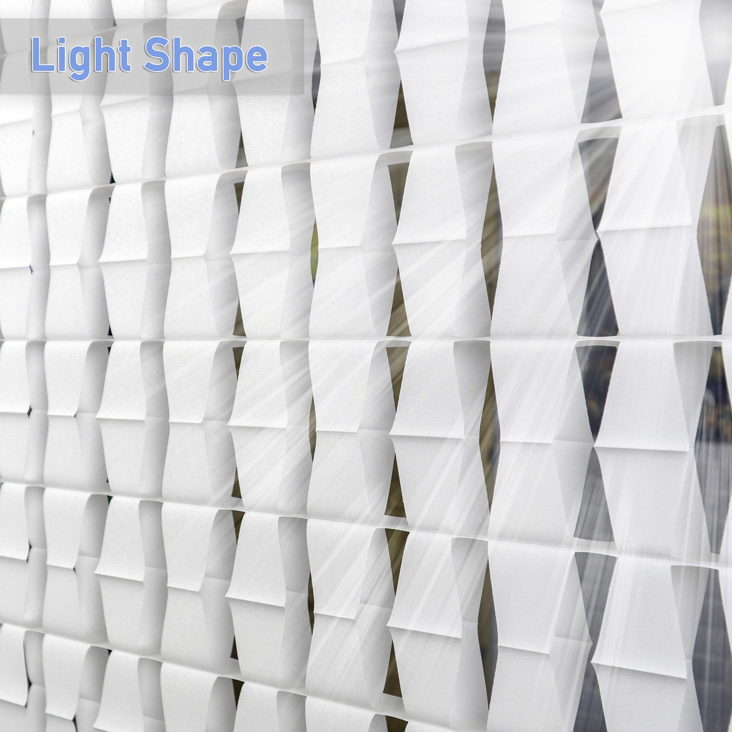 YourCasa Paravent Interieur Suspendu [118 x 240cm] Translucide - Separateur de Pieces, Cloison Amovible, Separation de Piece Intérieur, Cloison de Separation Interieur, Séparateur de Pièce (Blanc)
