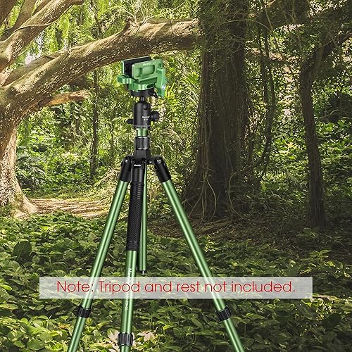 Miniatura 6 de Manbily Cabeza de bola para disparar trípode de palo, cabezal de soporte de abrazadera de aluminio de metal CNC para caza, cabeza de bola panorámica