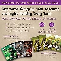 Vista 2 de Valeria Card Kingdoms Juego de mesa – Estrategia y rodar dados con gestión de recursos – Diversión para adolescentes, adultos, noche