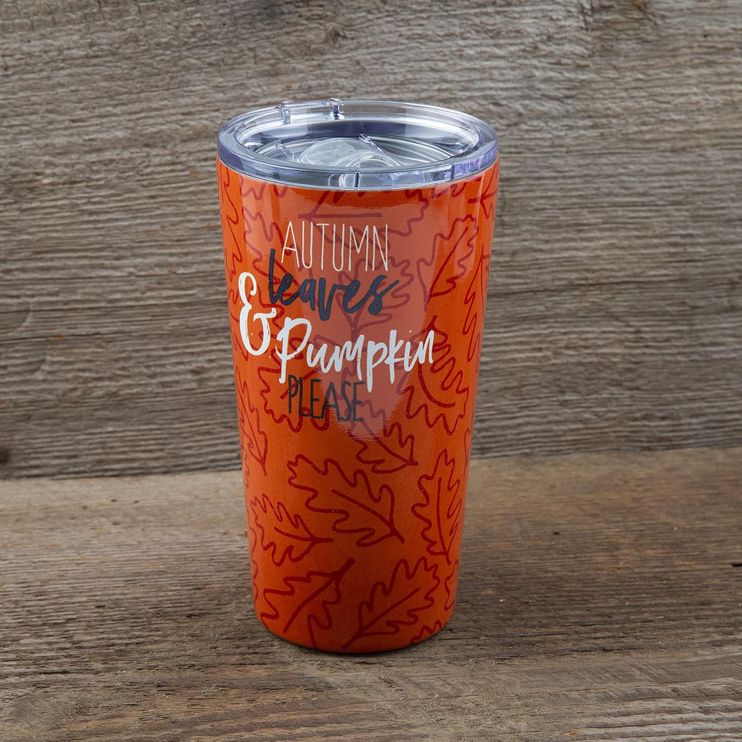 CAMBRIDGE EP56BLKORCB2DS 20 Oz Pumpkin Please Metal Highball Tumblers, Set of 2, Halloween