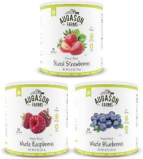 Augason Farms Freeze Dried Berries Variety Kit No. 10 Can 3-Pack