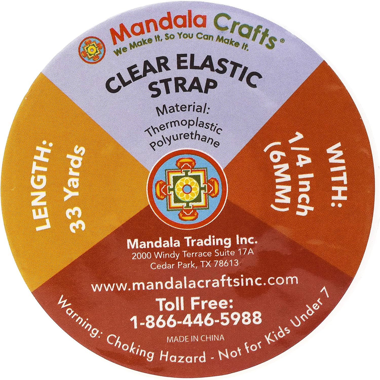 Mandala Crafts 1/4 Inch Lightweight Clear Elastic for Sewing – 33 YDs Invisible Transparent Clear Elastic Straps Band for Bra Lingerie Swimwear Garments