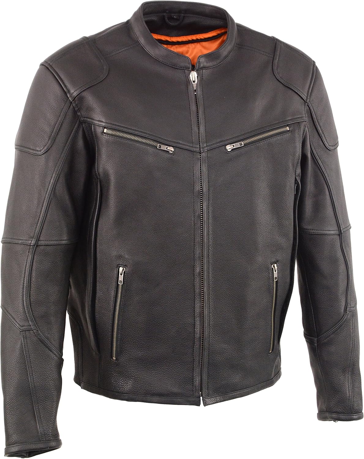 Milwaukee Leather Men's Leather Vented Scooter Jacket with Cool Tec (,)