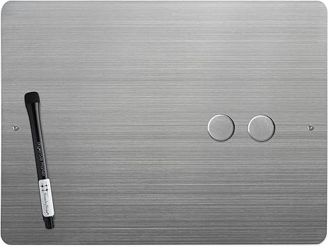 Amazon 壁掛け ホワイトボード マグネットボード おしゃれな ドライ イレイズ ボード ステンレス製 60cm 38cm ホワイトボード 文房具 オフィス用品