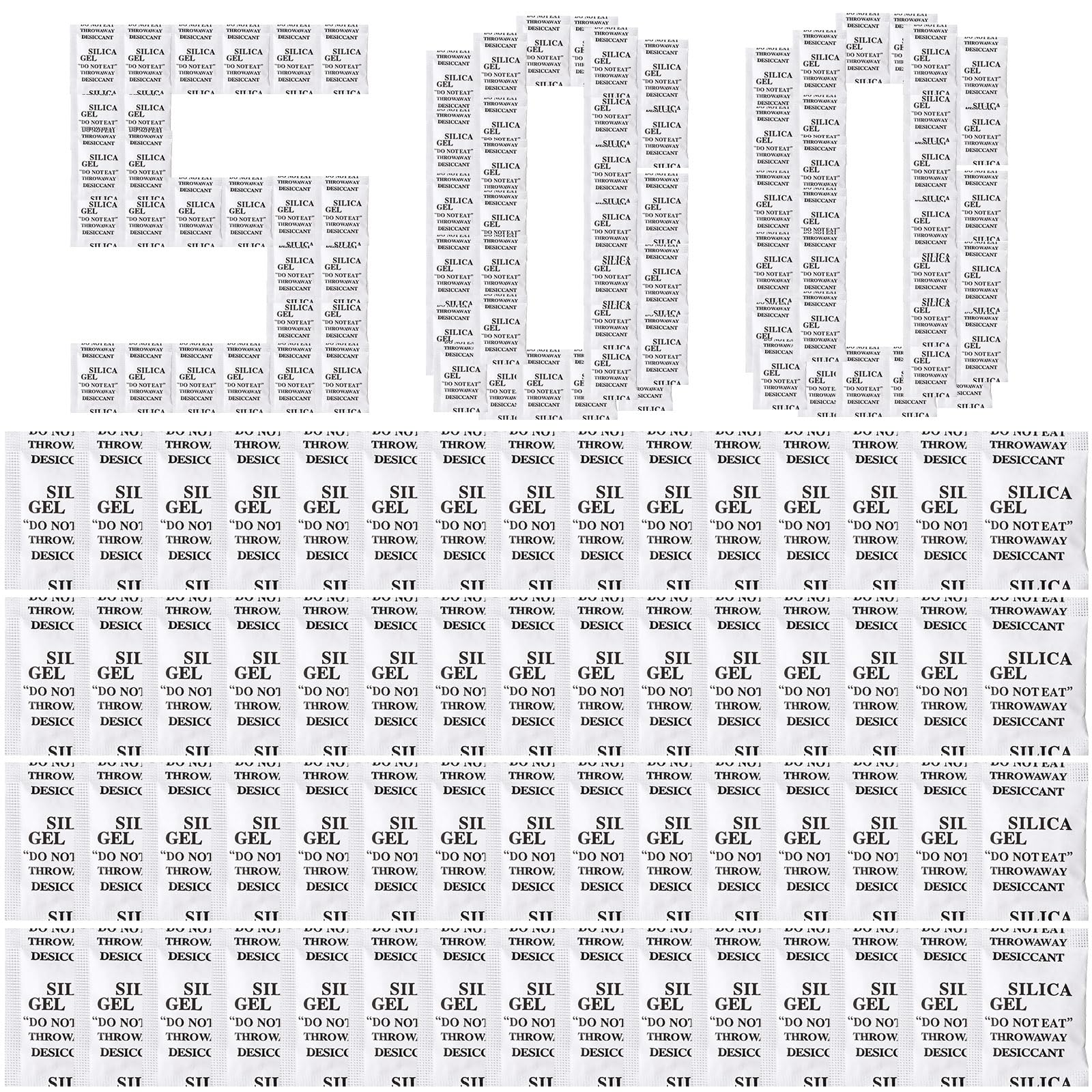 500 Pcs 5 Gram Silica Gel Packets Desiccant Packs for Storage Moisture Absorbers Silica Gel Anti Humidity Transparent Food Grade Desiccant Packs for Electronics, Clothes Shoes
