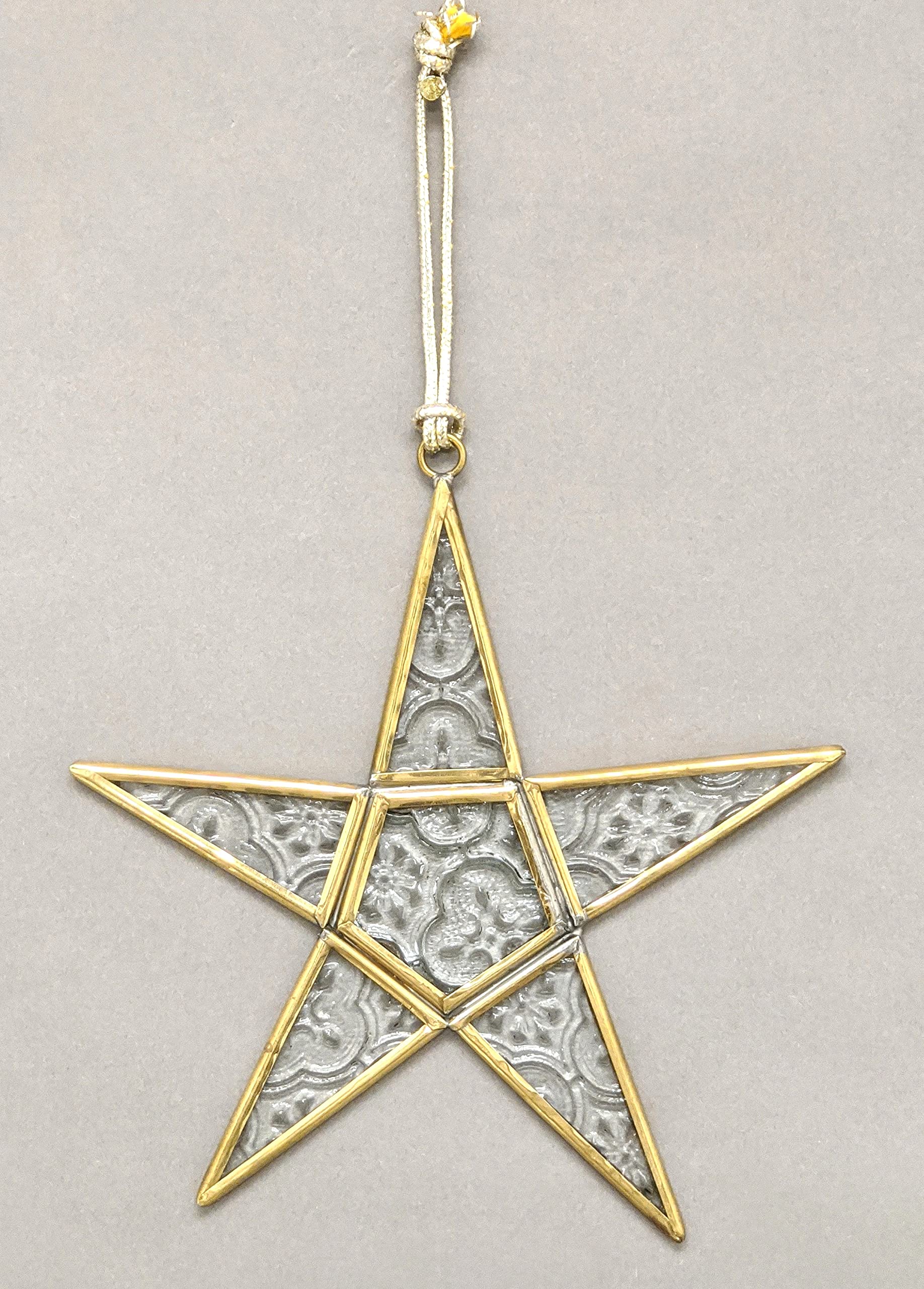 Amazon.com: Five Point Star Christmas Ornament Clear Textured