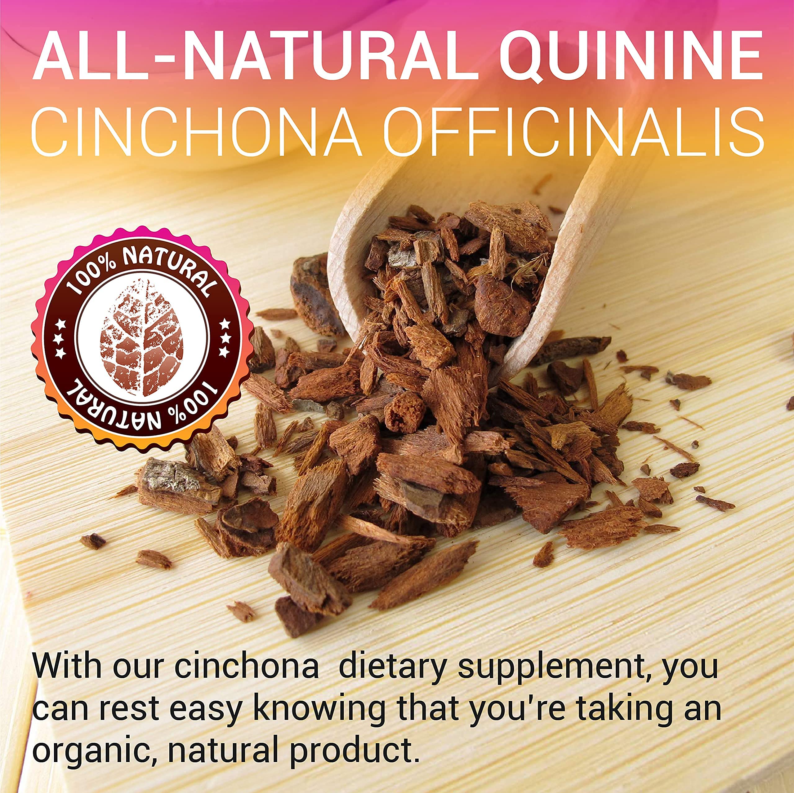 HERBALICIOUS Quinine Capsules - Cinchona Officinalis Bark Herbal Supplement for Muscle, Cramp Defense and Overall Digestive Health - All-Natural Quinine Sulfate Pills, 500mg per Capsule, 100 Tablets — Amazon image 4