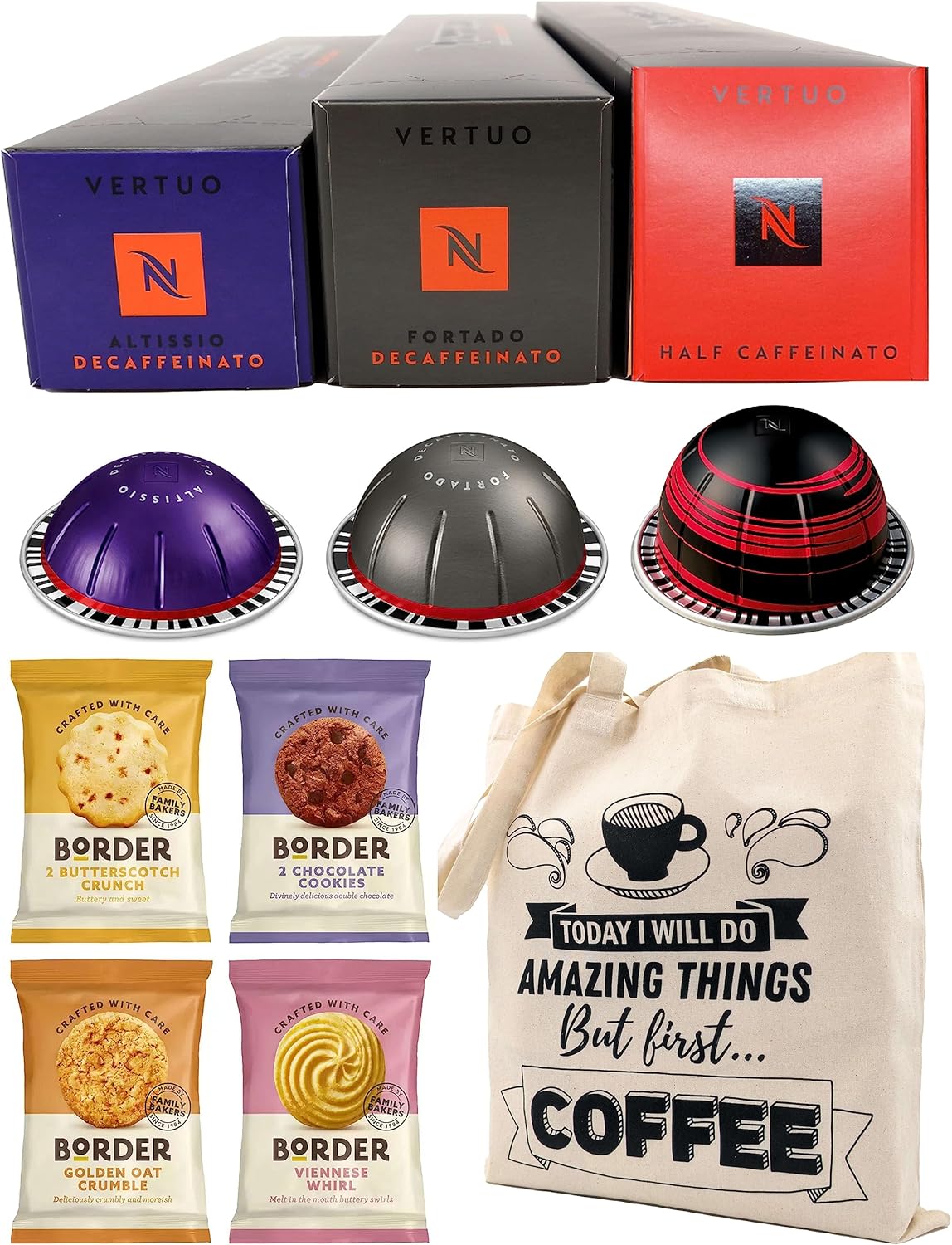 Nespresso Vertuo Coffee Capsules Altissio Decaffeinato, Fortado Decaf