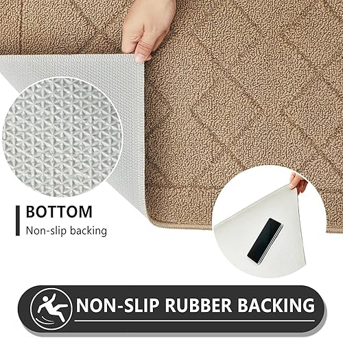 Miniatura 5 de REFETONE Tapete para interiores, tapete para puerta delantera o trasera de 24 x 36 pulgadas, parte trasera de goma antideslizante, tapetes