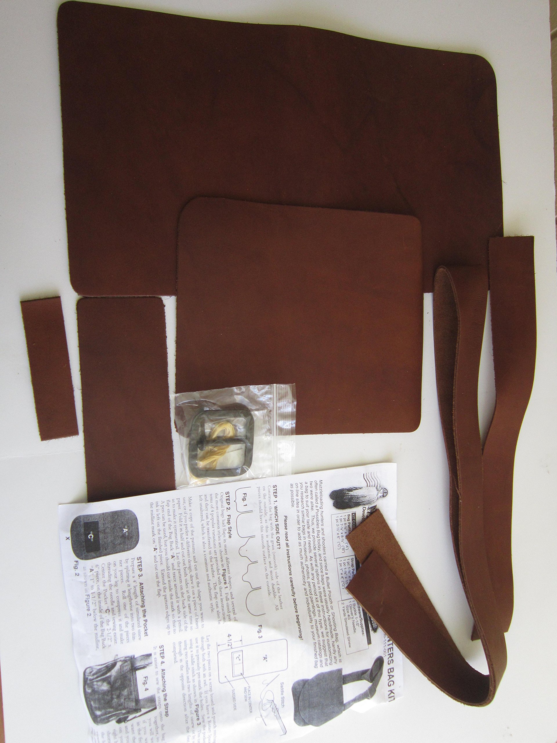 Beavertail Bag Possibles Shooters Leather Bag Kit MUZZLELOAD Black Powder Hunting