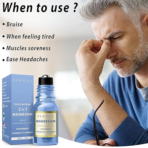 Miniatura 6 de Migraine Rollon Stick para un enfriamiento más rápido, menta, romero y eucalipto, magnesio, menta, menta, menta, menta, cabeza de cabeza, alivia,