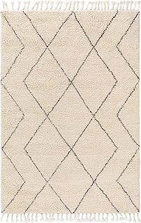 benuta Finest Handgeknüpfter Wollteppich Beppo - 100% Wolle handgeknüpft - Rechteckig & im Style: Berber, Geometrisch, Traditionell, Hygge & Cozy, Minimalistisch, Natural - | Beige | 80x150 cm